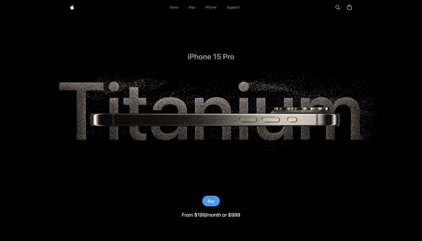 Apple clone landing page