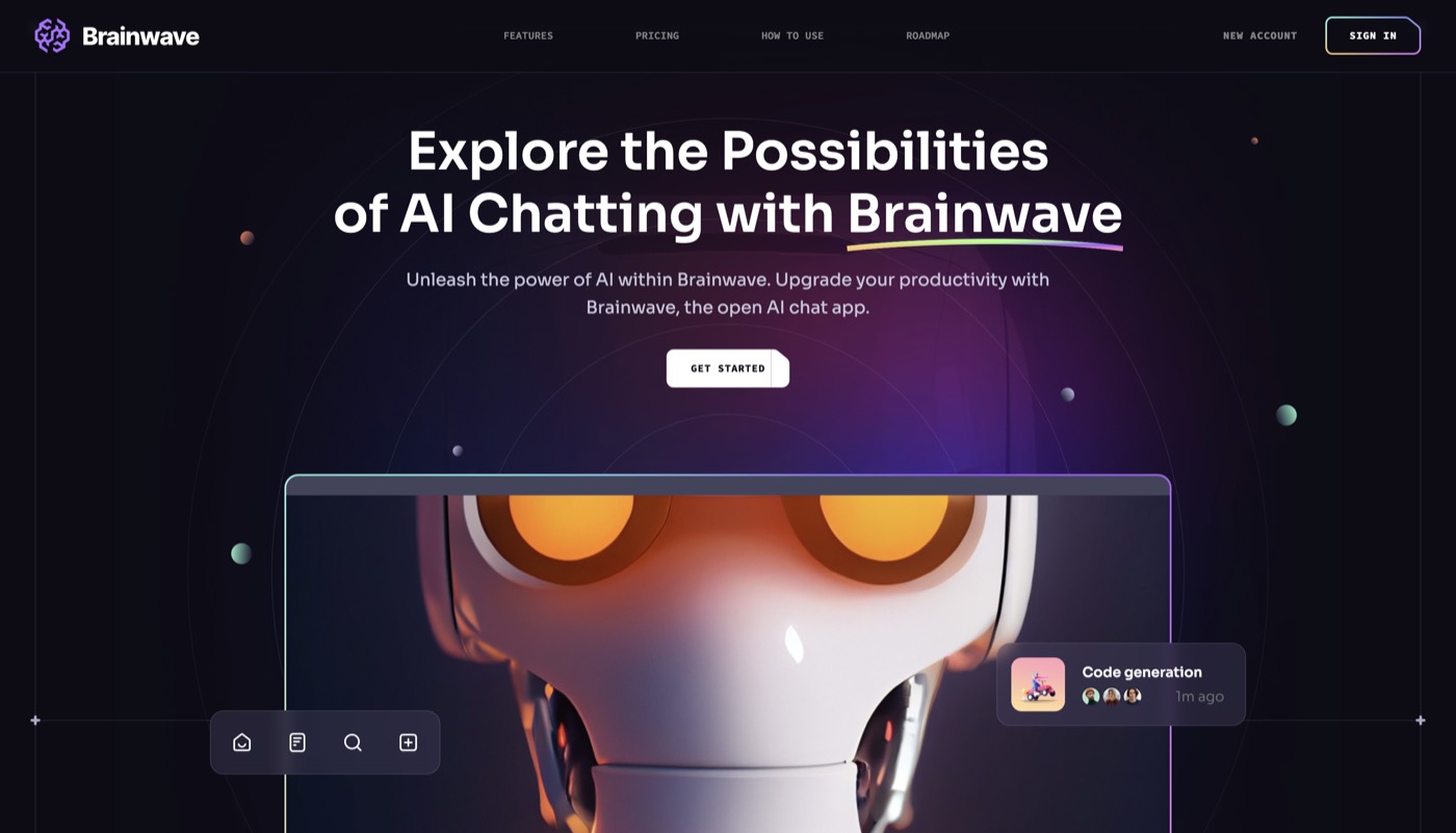 Brainwave landing page