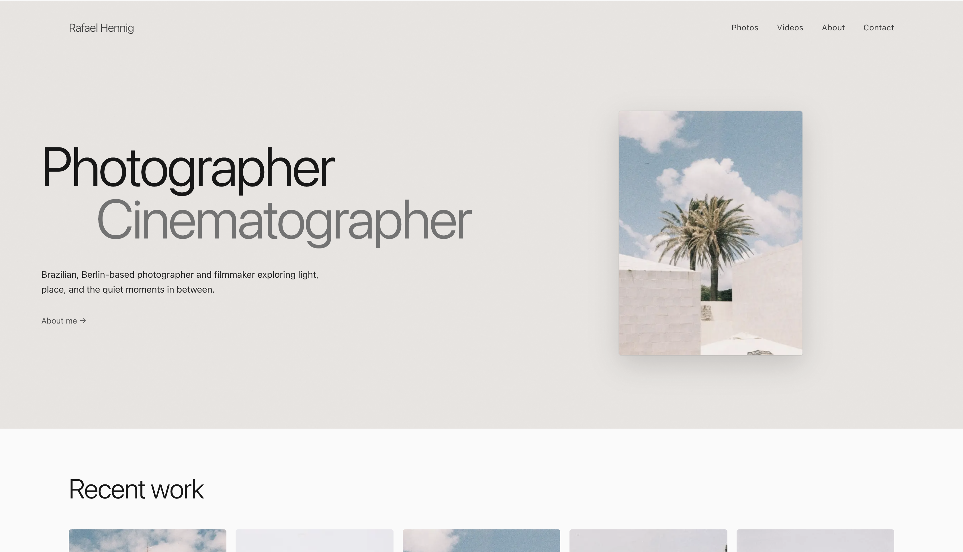 Rafael Hennig landing page